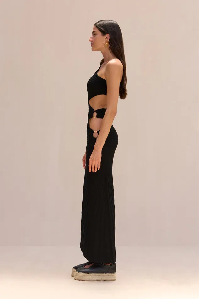 Cult Gaia Lurenz Knit Dress Black Women Dresses