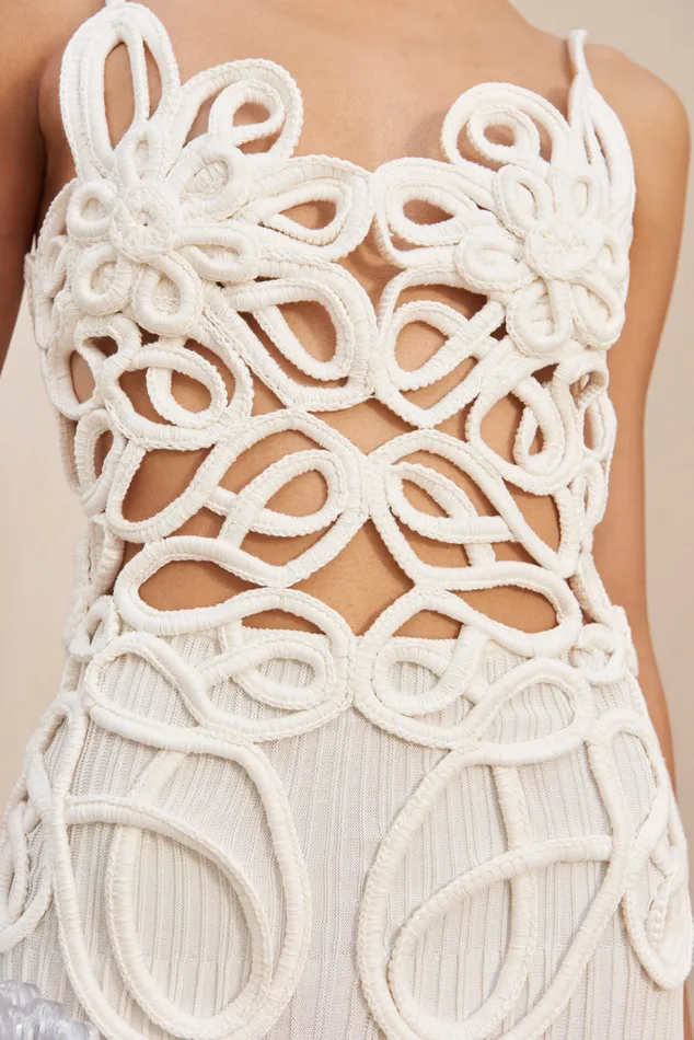 Cult Gaia Nalda Knit Dress Off White Women Dresses Cult Gaia Nalda Knit Dress Off White Women Dresses