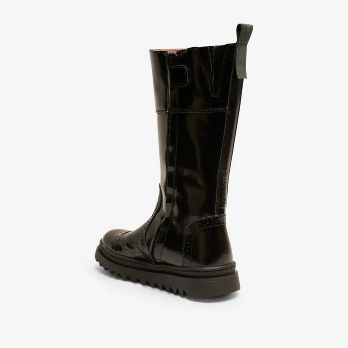 danielle tex black polido Black KIDS Boots bisgaardshoes