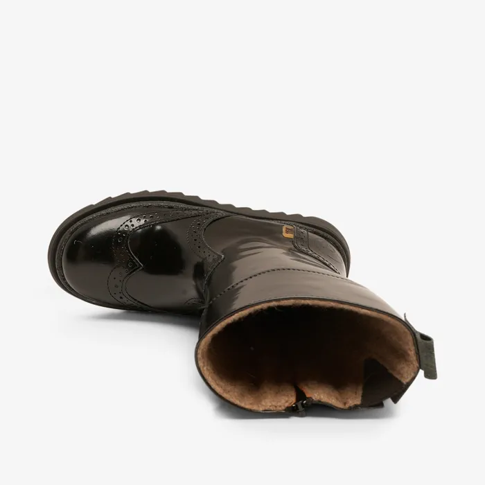 danielle tex black polido Black KIDS Boots bisgaardshoes