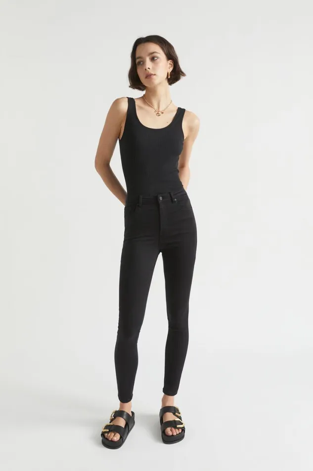 Denim Woman Seed Heritage Core High Waist Skinny Jean Black