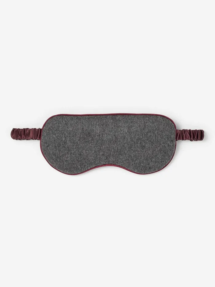 Derek Rose Eye Mask Duke Cashmere Charcoal MenWomen Eye Masks