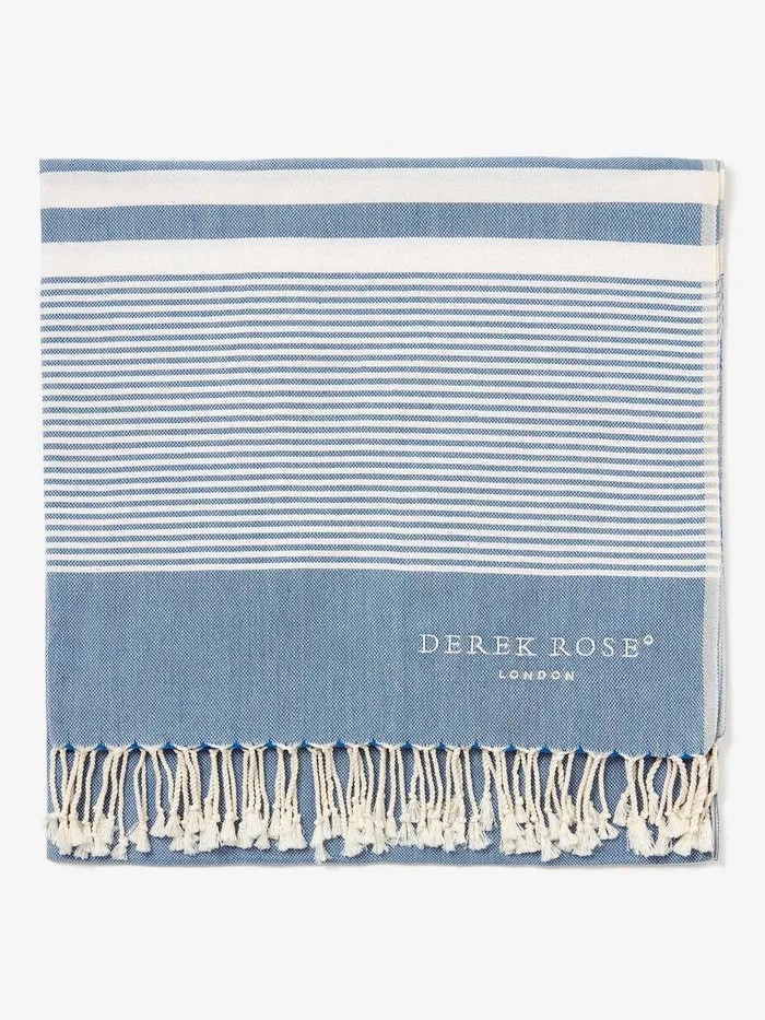 Derek Rose Hammam Towel Karinna Pure Cotton Royal MenWomen Hammam Towels