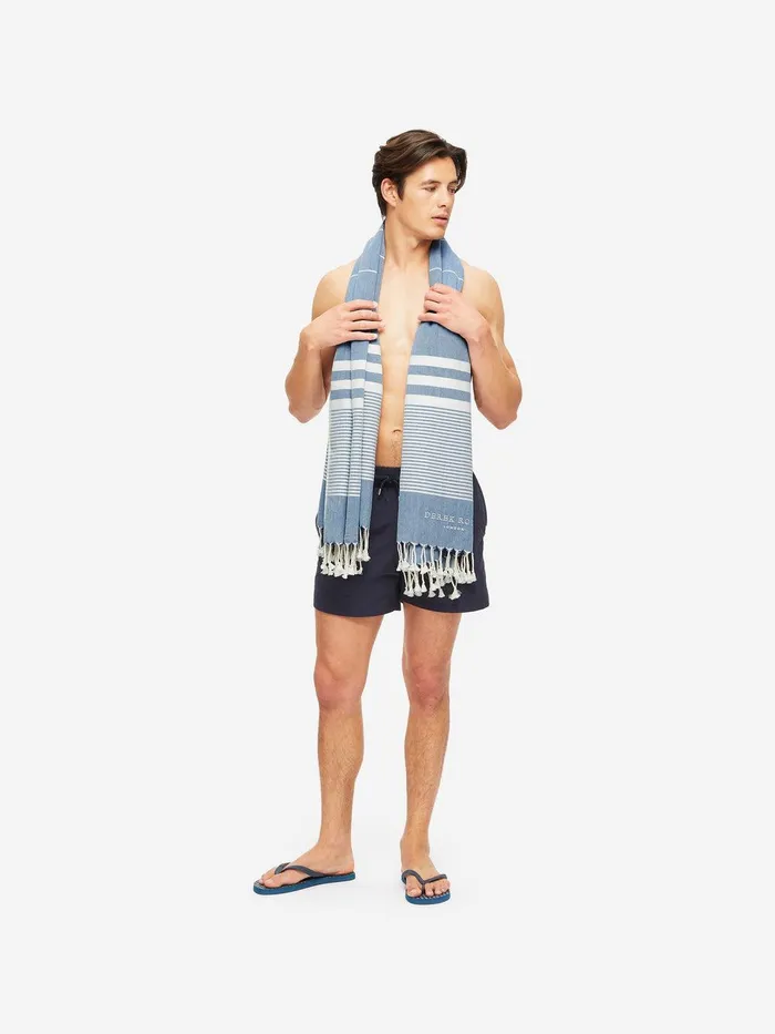 Derek Rose Hammam Towel Karinna Pure Cotton Royal MenWomen Hammam Towels