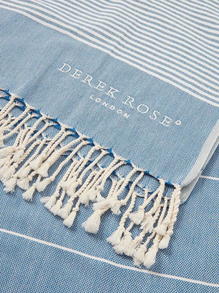 Derek Rose Hammam Towel Karinna Pure Cotton Royal MenWomen Hammam Towels