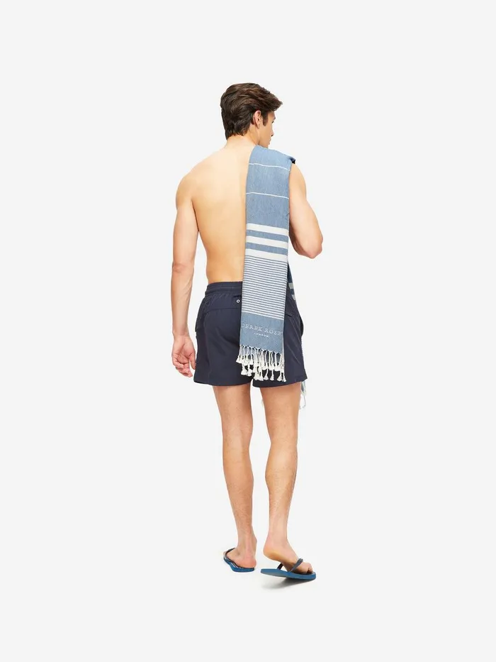 Derek Rose Hammam Towel Karinna Pure Cotton Royal MenWomen Hammam Towels