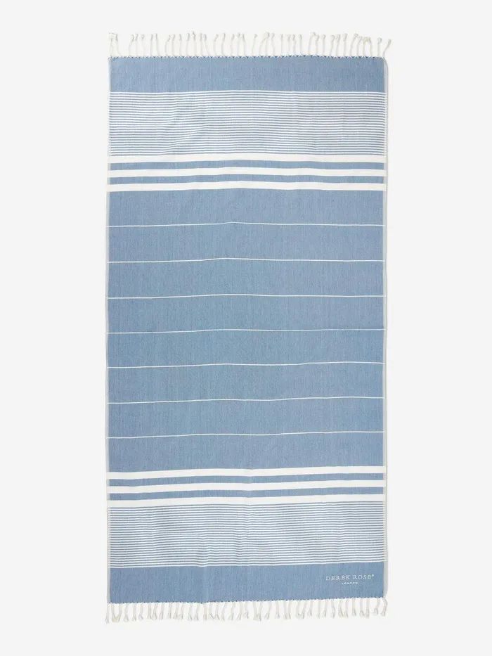 Derek Rose Hammam Towel Karinna Pure Cotton Royal MenWomen Hammam Towels
