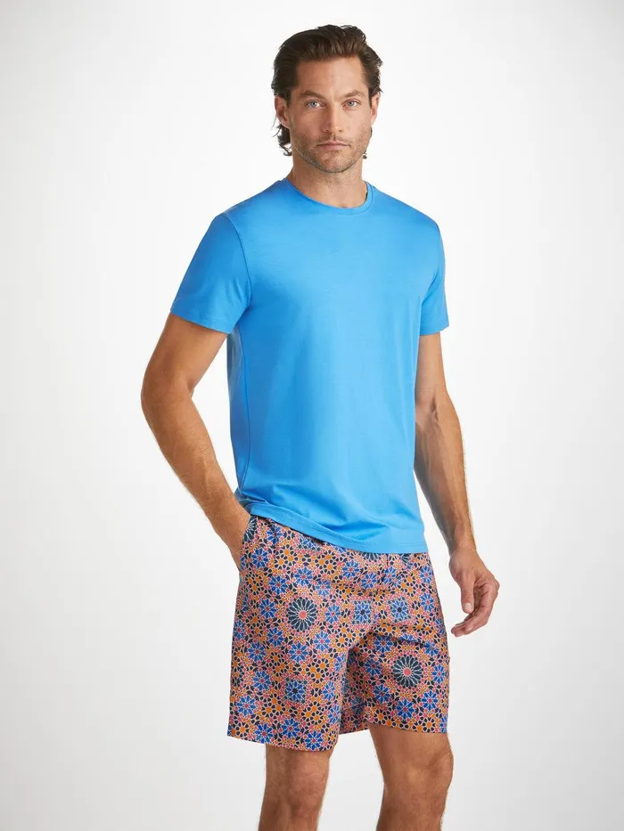 Derek Rose Lounge Shorts Ledbury 69 Cotton Batiste Multi Men Lounge Shorts