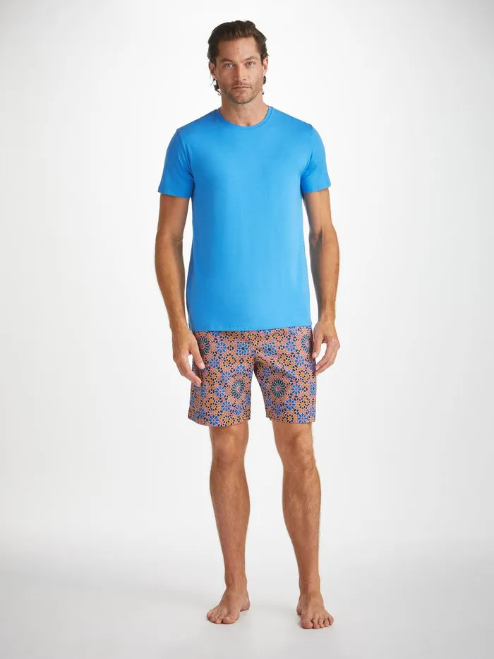 Derek Rose Lounge Shorts Ledbury 69 Cotton Batiste Multi Men Lounge Shorts