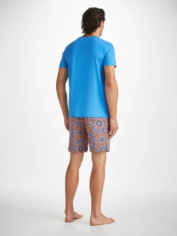 Derek Rose Lounge Shorts Ledbury 69 Cotton Batiste Multi Men Lounge Shorts
