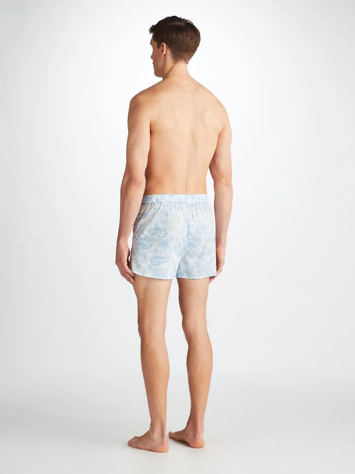 Derek Rose Modern Fit Boxers Ledbury 77 Cotton Batiste White Men Modern Fit Boxer Shorts