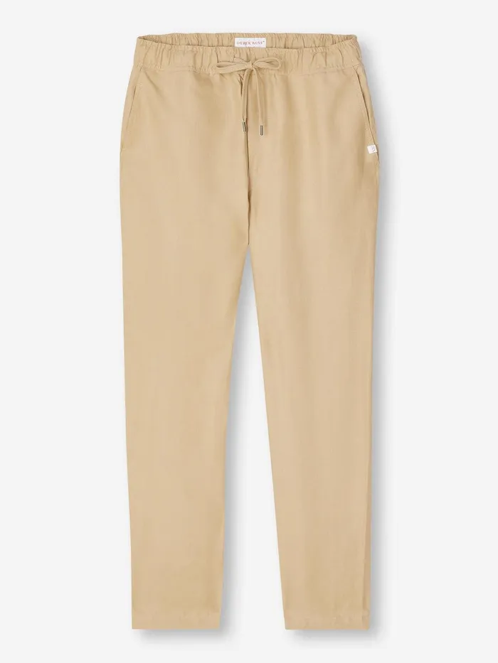 Derek Rose Pants Sydney Linen Sand Men Casual Pants