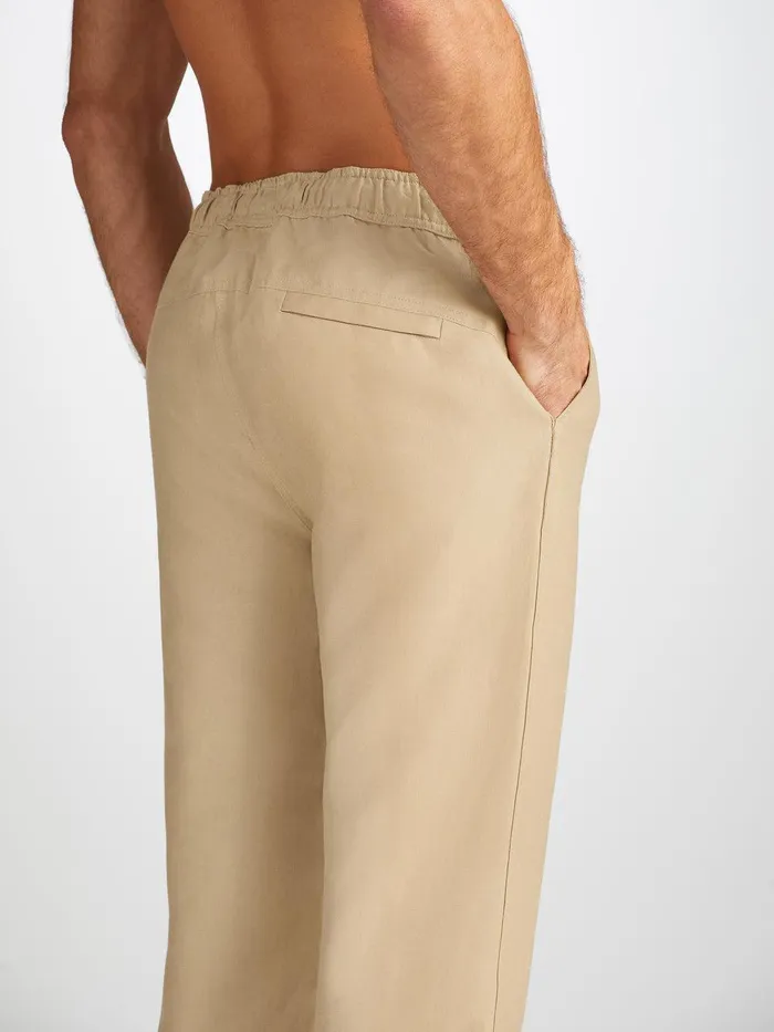 Derek Rose Pants Sydney Linen Sand Men Casual Pants