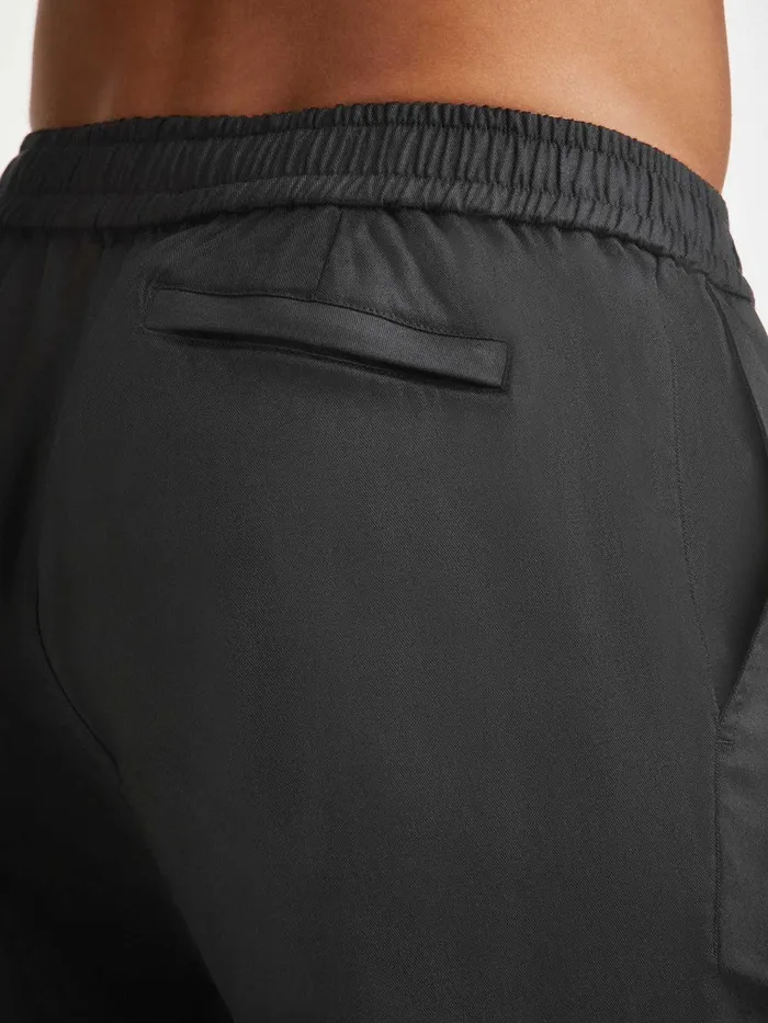 Derek Rose Shorts Harris Lyocell Cotton Black Men Casual Shorts