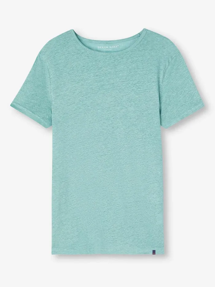Derek Rose TShirt Jordan Linen Soft Aqua Men Short Sleeve TShirts
