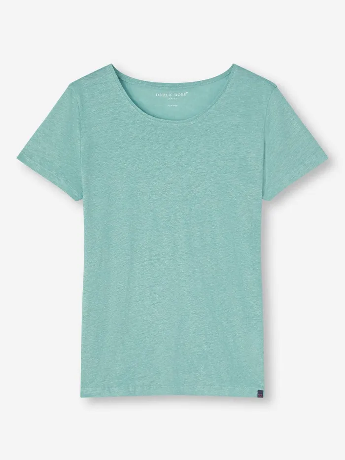 Derek Rose TShirt Jordan Linen Soft Aqua Women Short Sleeve TShirts