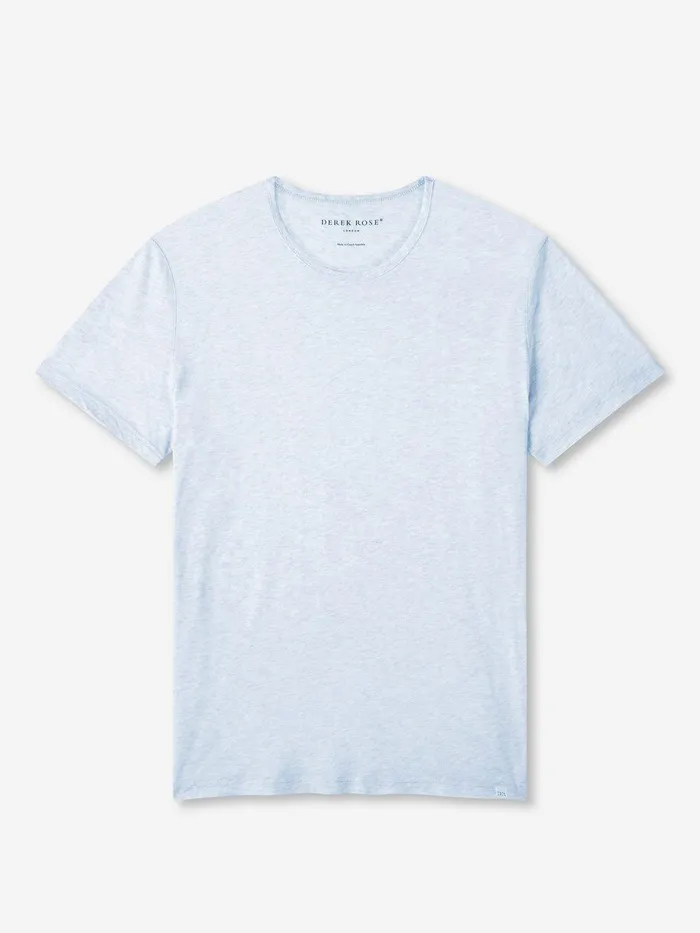 Derek Rose TShirt Reece Cotton Blue Men Short Sleeve TShirts