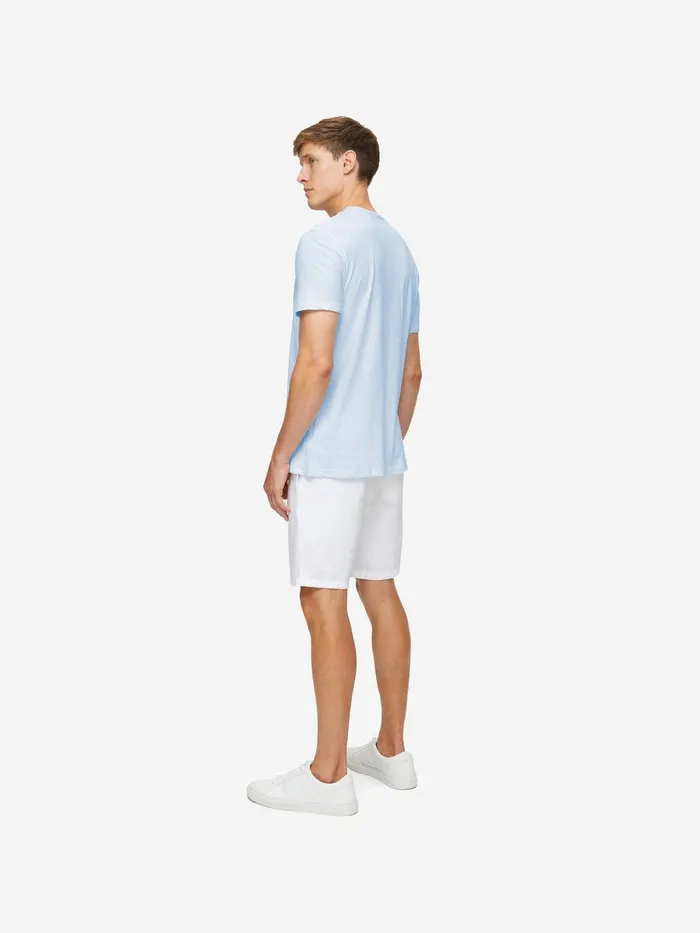 Derek Rose TShirt Reece Cotton Blue Men Short Sleeve TShirts