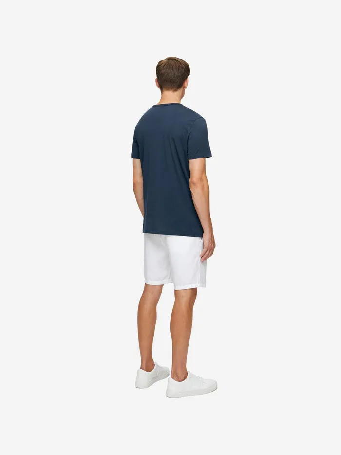 Derek Rose TShirt Riley Pima Cotton Navy Men Short Sleeve TShirts