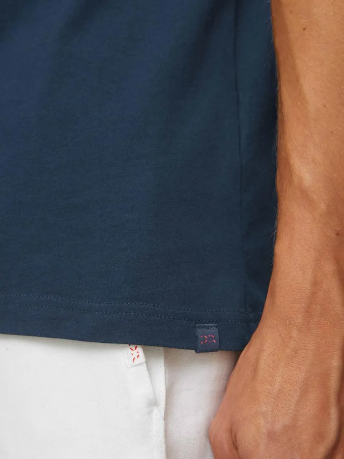 Derek Rose TShirt Riley Pima Cotton Navy Men Short Sleeve TShirts
