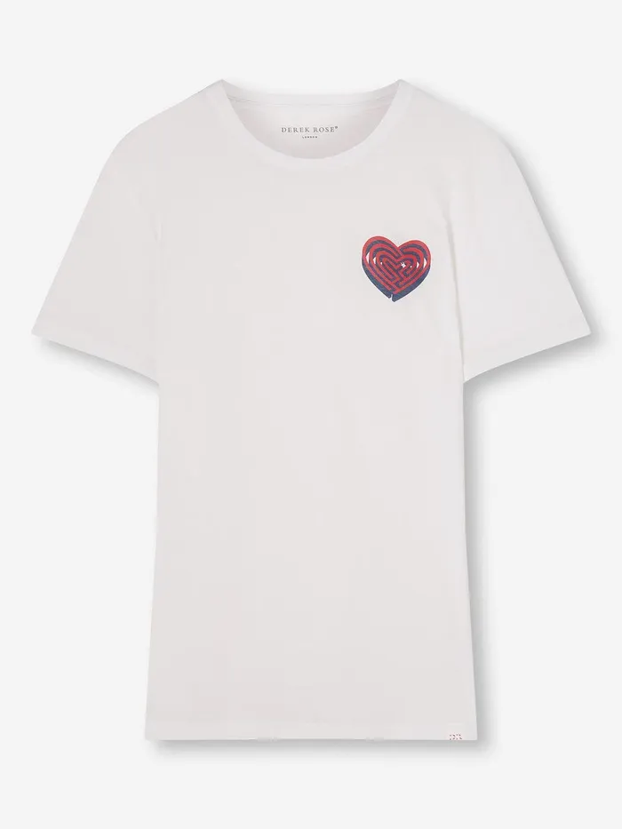 Derek Rose TShirt Ripley 21 Pima Cotton White Men Short Sleeve TShirts