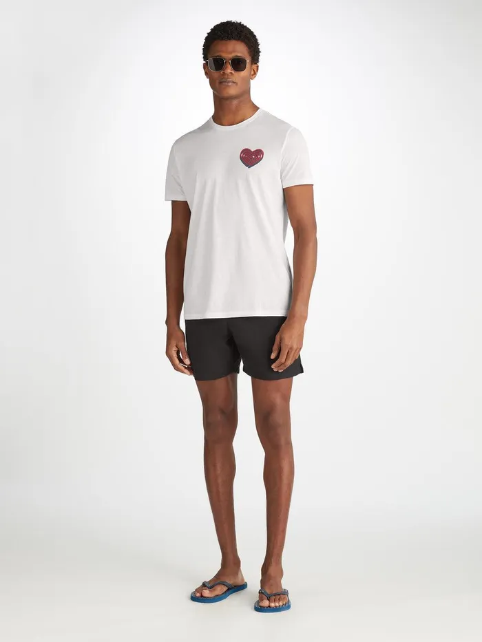 Derek Rose TShirt Ripley 21 Pima Cotton White Men Short Sleeve TShirts