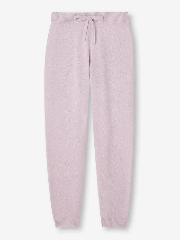 Derek Rose Track Pants Daphne Cashmere Lilac Women Cashmere Pants