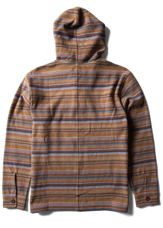 Descanso Hooded Popover Dark Honey Men Vissla Shirts and Flannels