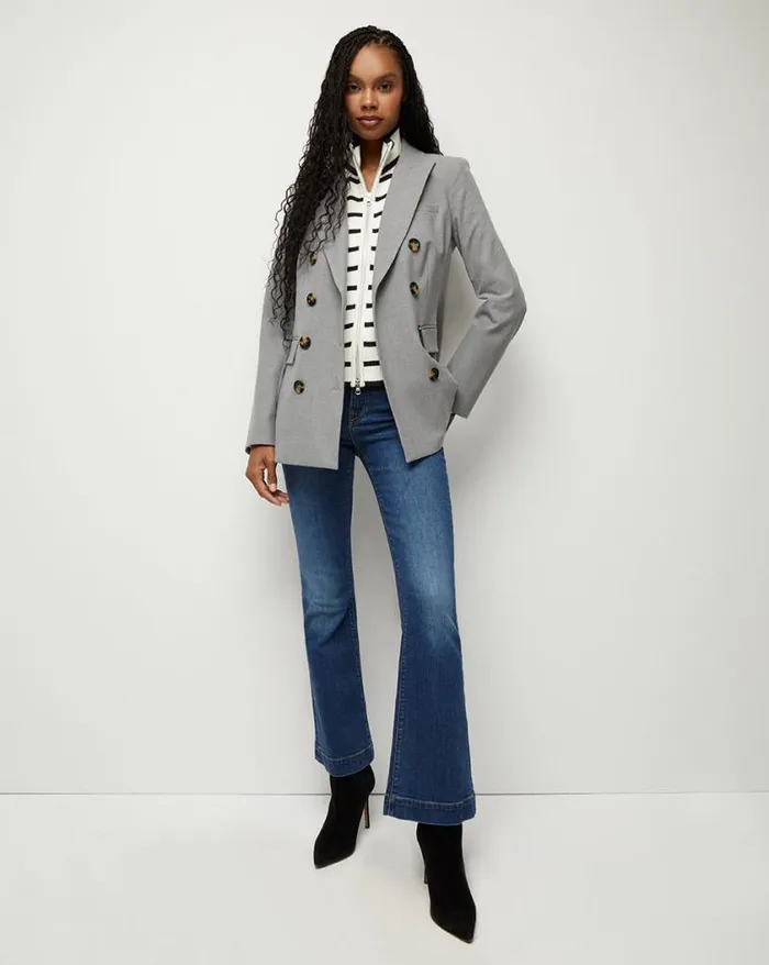 Dickeys Shop Veronica Beard Tempest Striped Knit Dickey Offwhitenavy