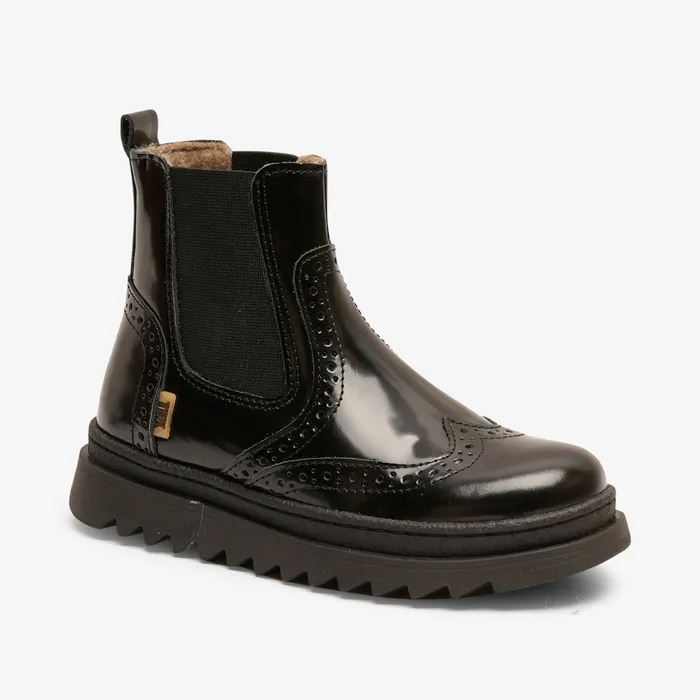doris tex black polido Black KIDS Winter boots bisgaardshoes