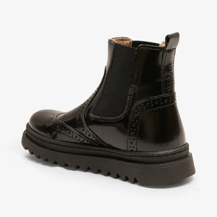 doris tex black polido Black KIDS Winter boots bisgaardshoes