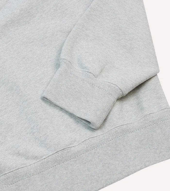 Drake039s Ald Grey Embossed Crewneck Sweatshirt Men Polos and Sweatshirts