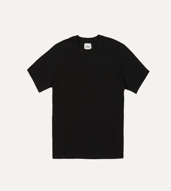 Drake039s Black Cotton Crew Neck Hiking TShirt Men TShirts