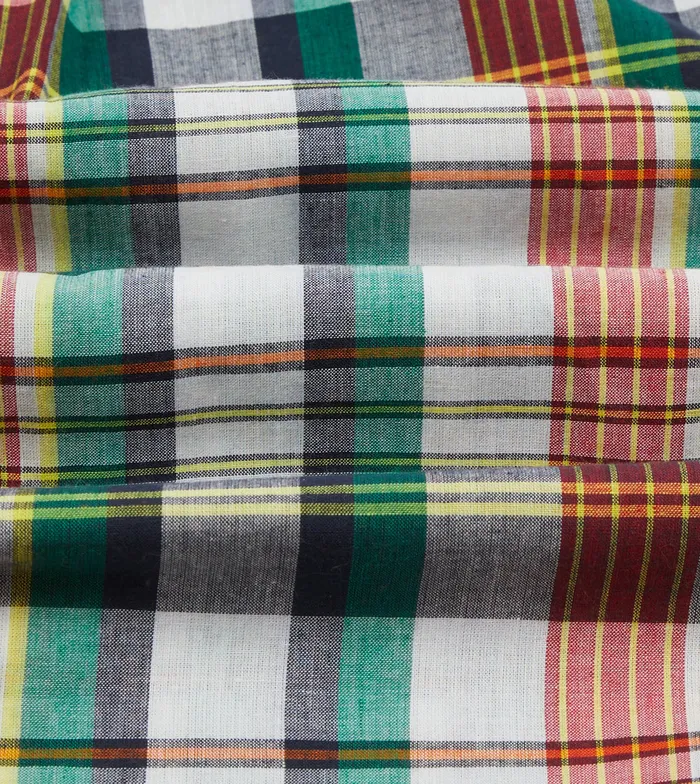 Drake039s Blue And Red Madras Check Cotton ButtonDown Shirt Men Checked Shirts