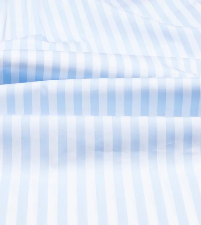 Drake039s Blue Broad Stripe Cotton Poplin ButtonDown Shirt Men Formal Shirts