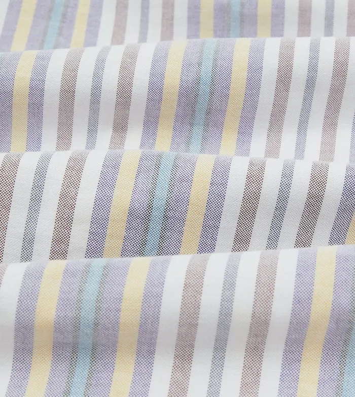 Drake039s Blue Multi Stripe Cotton Oxford Cloth ButtonDown Shirt Men Oxford Shirts