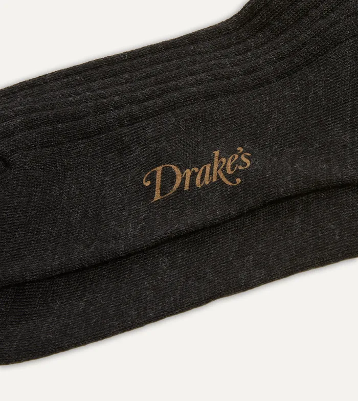 Drake039s Dark Grey Wool OverTheCalf Sock Men Boxer Shorts and Socks
