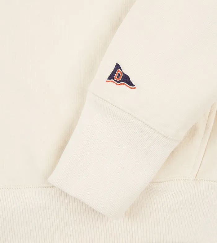 Drake039s Ecru Cotton Quarter Zip Sweatshirt Men Polos and Sweatshirts
