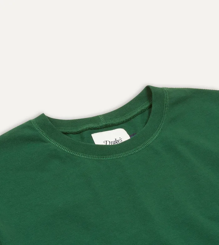 Drake039s Forest Green Cotton Crew Neck Hiking TShirt Men TShirts