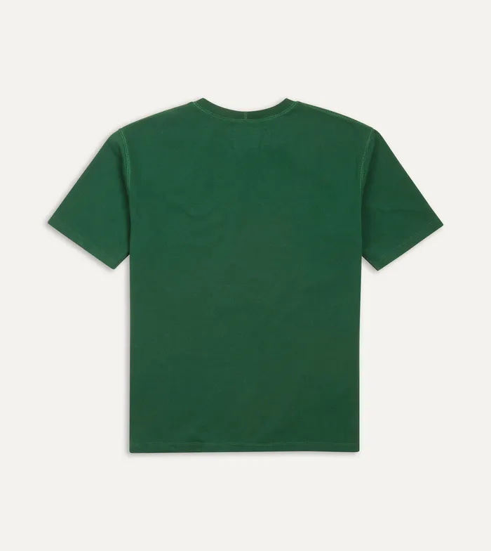 Drake039s Forest Green Cotton Crew Neck Hiking TShirt Men TShirts