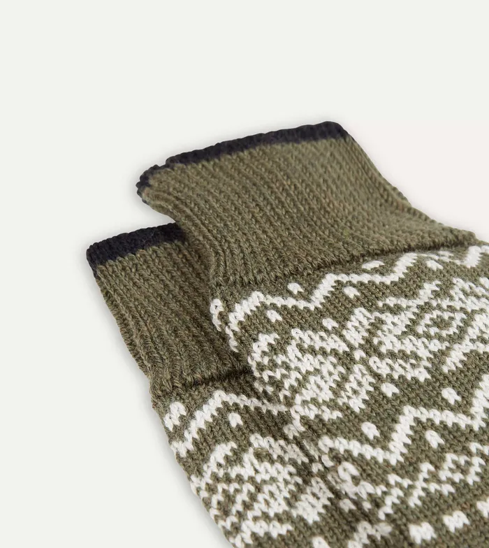 Drake039s Grey Fair Isle Wool Cotton Socks Men Boxer Shorts and Socks