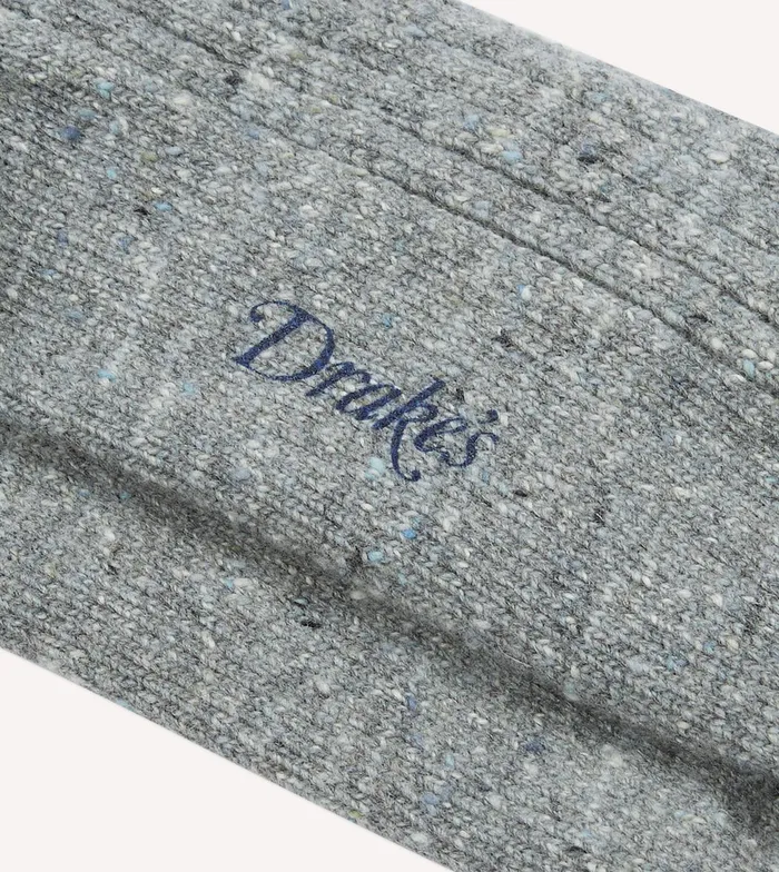 Drake039s Grey Striped Donegal Wool Socks Men Boxer Shorts and Socks