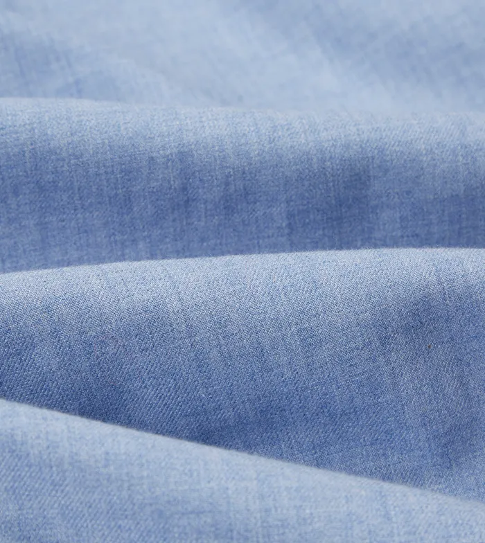 Drake039s Light Blue Brushed Cotton ButtonDown Shirt Men Plain Shirts