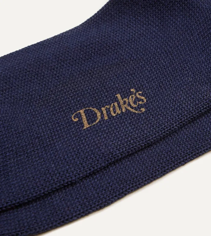Drake039s Navy Argyle Wool Cotton Socks Men Boxer Shorts and Socks