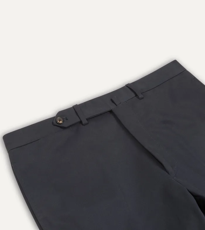 Drake039s Navy Cotton Drill Flat Front Trouser Men Trousers
