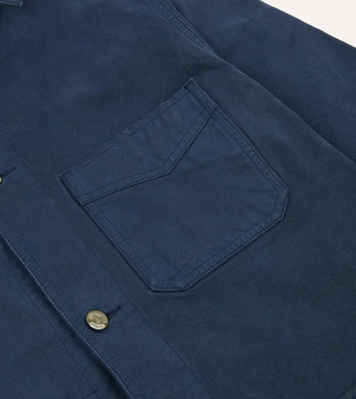 Drake039s Navy Cotton Duck Canvas FivePocket Chore Jacket Men Chore Jackets