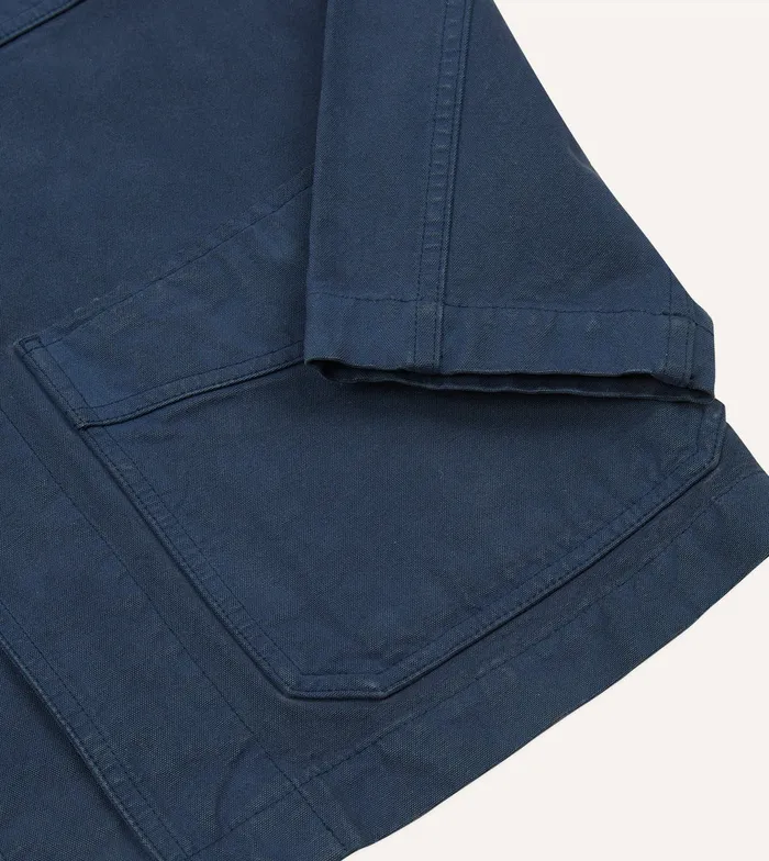Drake039s Navy Cotton Duck Canvas FivePocket Chore Jacket Men Chore Jackets