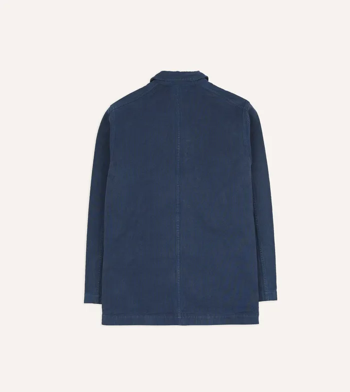Drake039s Navy Cotton Duck Canvas FivePocket Chore Jacket Men Chore Jackets