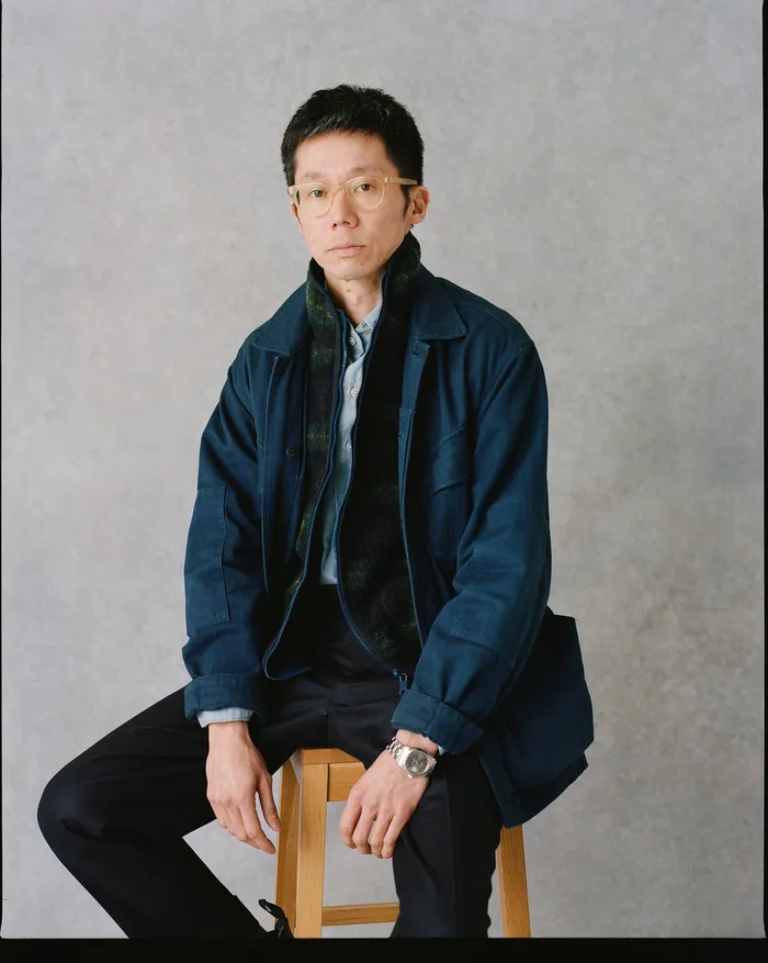 Drake039s Navy Herringbone Cotton Jungle Jacket Men Coats and Jackets
