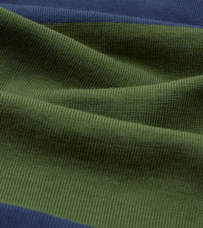 Drake039s Navy Olive Pink And Blue Colour Block Cotton Rugby Shirt Men Polos and Sweatshirts